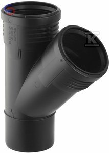 TRÓJNIK SILENT-PP HT 40X32/45 SANI.CZARNY GEBERIT
