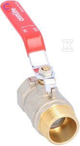 ONNLINE Zawór kulowy mosiężny 1" PN16 niklowany dławik