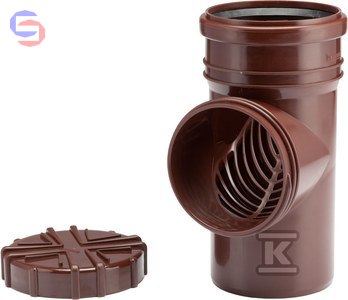 KARMAT Czyszczak z sitkiem DN110 PP brąz 160x127x239mm