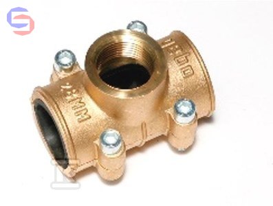 GEBO MB Dwudzielna mosiężna obejma 22 mm x 1/2"