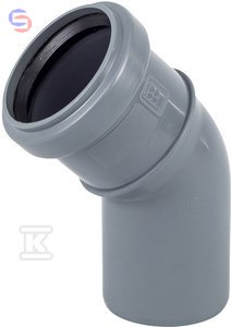 ONNLINE Kolano kanalizacyjne HT 40/45 popiel 0,12x0,05x0,08m