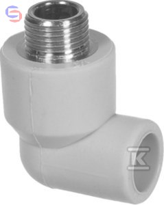 VESBO Kolano PP 90° z GZ mosiężnym 32x3/4"