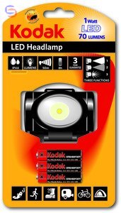KODAK Latarka czołowa LED 1W 70LM +3x AAA 0,12kg