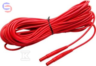 SONEL Przewód 20m czerwony z wtykiem bananowym WAPRZ020REBB