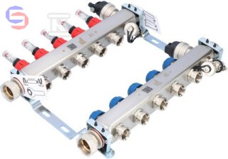 PURMO Rozdzielacz PREMIUM z rotametrami 5 obiegów 0.13x0.39x0.39m 4.06kg