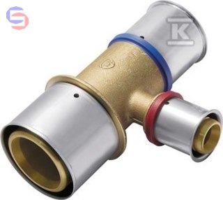 KAN-therm ultraPRESS Trójnik redukcyjny 25x2,5/25x2,5/20x2 mosiężny