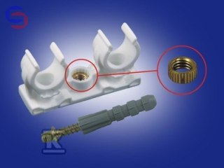 ONNLINE Uchwyt podwójny ze śrubą dwugwintową 25-28mm 4szt