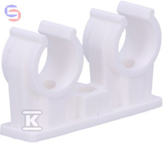 ONNLINE Uchwyt podwójny 16-18mm ze śrubą i kołkiem 10szt