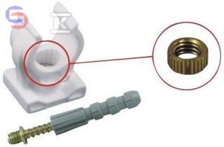 ONNLINE Uchwyt pojedynczy ze śrubą dwugwintową 14-15mm 0.098kg