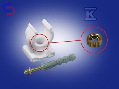 ONNLINE Uchwyt pojedynczy ze śrubą dwugwintową 25-28mm A-690500-10E