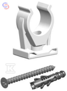 ONNLINE Uchwyt pojedynczy 16-18mm ze śrubą i kołkiem tworzywowy