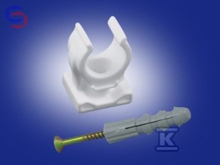 ONNLINE Uchwyt pojedynczy 25-28mm ze śrubą i kołkiem