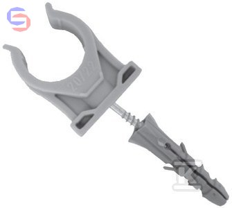VESBO Uchwyt PP z wkrętem i kołkiem szary 25mm 312-25K