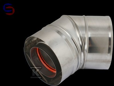 KRZYS-POL SKK Kolano 45° 60/100 mm Kondens/Turbo stal