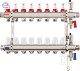 ONNLINE INOX K5 Rozdzielacz 8 obiegów stal nierdzewna 0,59m
