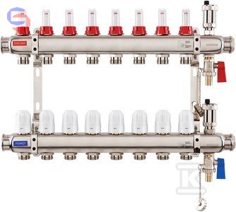 ONNLINE INOX K5 Rozdzielacz 8 obiegów stal nierdzewna 0,59m
