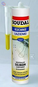 SOUDAL Silikon Neutralny Sanitarny Biały 280ml SIL2S 0.4kg