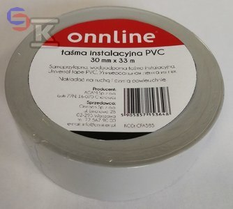 ONNLINE Taśma instalacyjna PVC 33m x 50mm 0,34kg