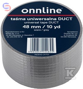 ONNLINE DUCT Taśma instalacyjna 48mm x 10YD szara