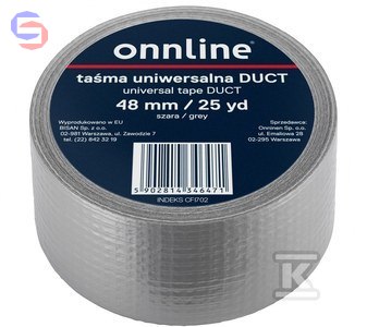 ONNLINE Taśma Duct 48mm x 25YD Szara B870005