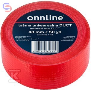 ONNLINE Taśma DUCT 48mm x 50YD czerwona B870006C