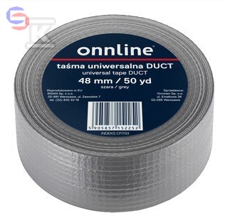ONNLINE Taśma DUCT 48mm x 50YD Szara 0.274kg