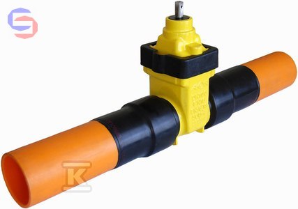 AEON Zasuwa do gazu DN50/OD63 PN10 PE100 NBR 13.3kg