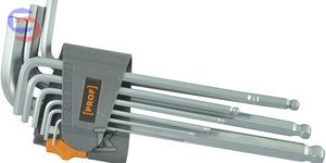 PROF Zestaw kluczy HEX 9 szt. 0.03x0.12x0.25m 0.38kg