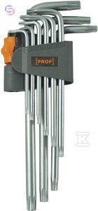 PROF Zestaw kluczy TORX 9 szt. 0,37kg 256x121x33mm