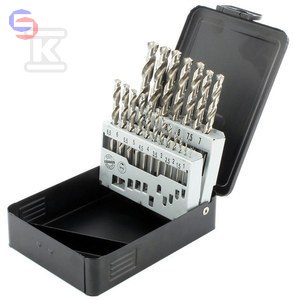 ABRABORO Zestaw Wierteł HSS-GS DIN 338 do Metalu 1-10mm (19 szt.)