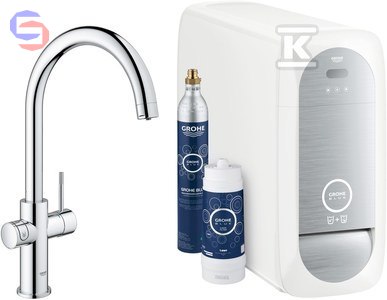 GROHE BLUE HOME Zestaw startowy bateria kuchenna z filtrem 0.65x0.4x0.6m 23.9kg
