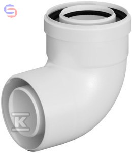 ONNLINE Kolano koncentryczne PP-PP 87° DN80/125mm z uszczelką EPDM