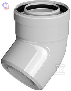 ONNLINE Kolano koncentryczne PP-AL 45° DN60/100 z uszczelką EPDM