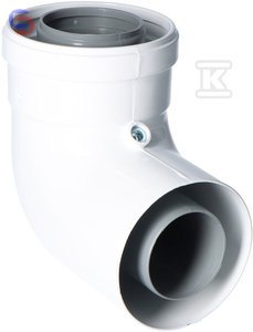 ONNLINE Kolano koncentryczne PP-AL 87° DN60/100mm z uszczelką EPDM