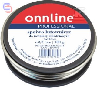 ONNLINE Lut miękki Sn97Cu3 2,5mm 100g