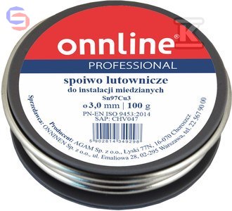 ONNLINE Lut miękki Sn97Cu3 3,0mm 100g