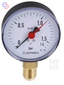 MANOMETR RF80 PIONOWY 1/2" 0-4 BAR AFRISO