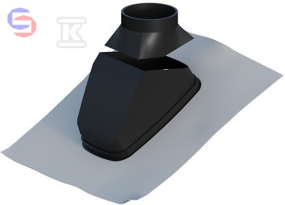 ONNLINE Przejście kominowe dach skośny 25-50° DN100-125 OLZB125UBPS