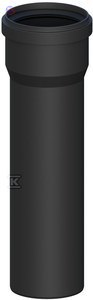 ONNLINE Rura kominowa PP L1000mm DN60 UV z uszczelką EPDM
