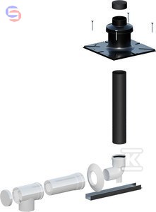 ONNLINE ZB-03 Zestaw kominowy przyłączeniowy DN80/125mm 4kg