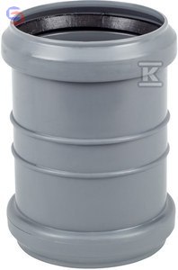 ONNLINE Złączka PP dwukielichowa 110 mm szara kanalizacja HT
