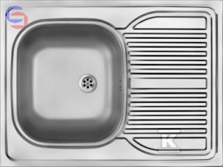 DEANTE TANGO Zlew dekor 1-komorowy 80x60x15 cm stal