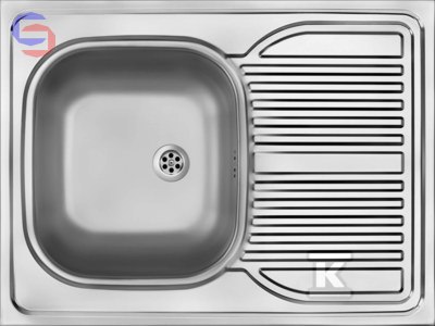 DEANTE TANGO Zlew dekor 1-komorowy 80x60x15 cm stal