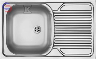 DEANTE TANGO Zlew stalowy 1-komorowy 80x50x15 cm satyna