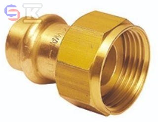 CONEX B PRESS Adapter Zaprasowywany z Luźną Nakrętką 22mm x GZ 3/4" Miedź