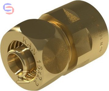 KAN-therm ULTRALINE Złączka skręcana mosiężna 20 GW G1/2"