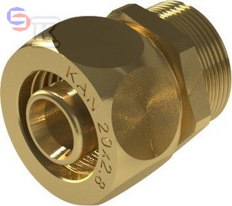KAN-therm ULTRALINE Złączka skręcana mosiężna 20 GZ G1/2"