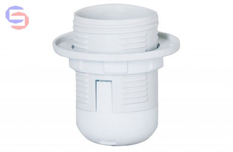 ONNLINE Oprawka E-27-1 Kołnierz Biała 250V Termoplastyczna