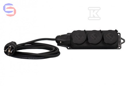 ONNLINE Przedłużacz listwowy gumowy 3x1,5mm² 5m OW H05RR-F