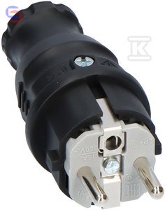 ONNLINE NOVA Wtyczka gumowa czarna 230V 0,05kg